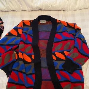 Vintage 90s Colorful Patterned Cardigan